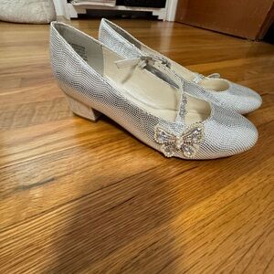 Monsoon Silver Dress Shoes with Shimmery Finish